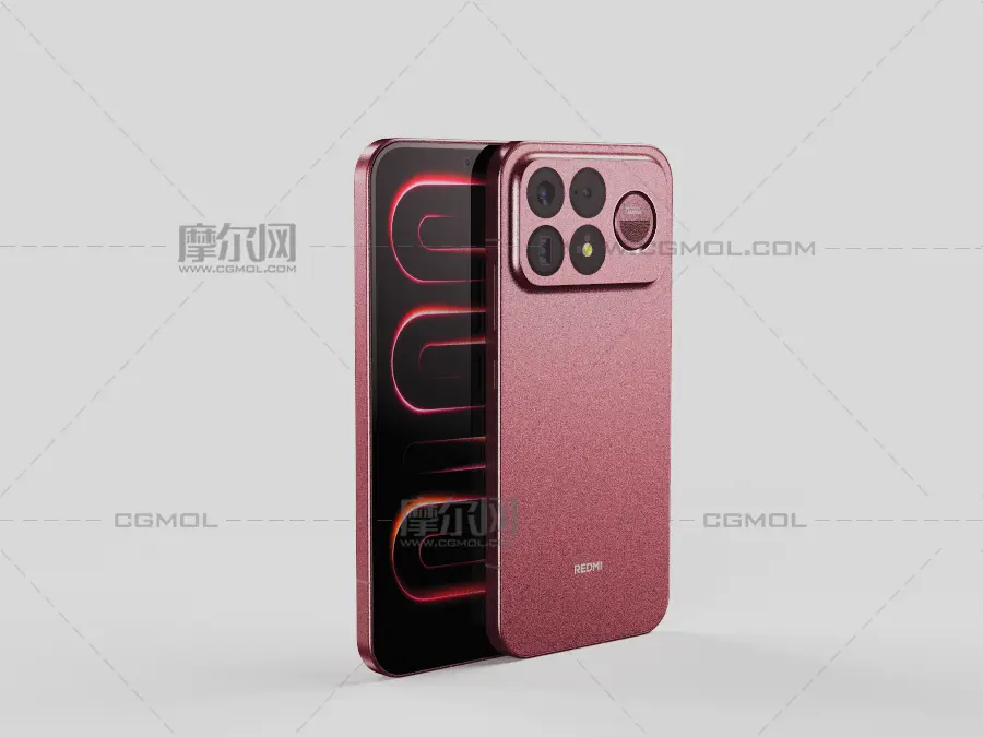 红米REDMI K100 Pro Max手机keyshot,C4D模型