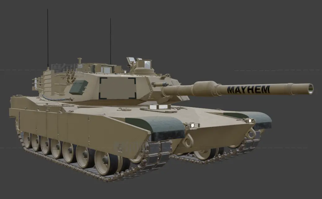 M1A2坦克FBX模型