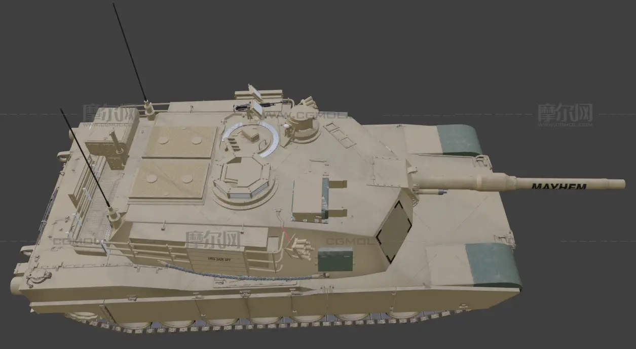 M1A2坦克FBX模型