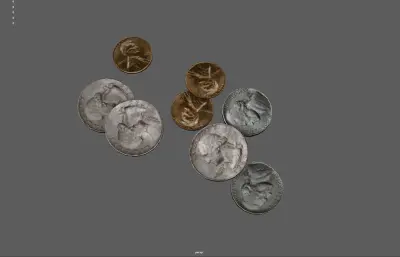 美分硬币 货币 钱币 金币 银币