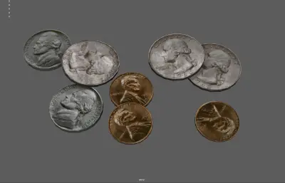 美分硬币 货币 钱币 金币 银币