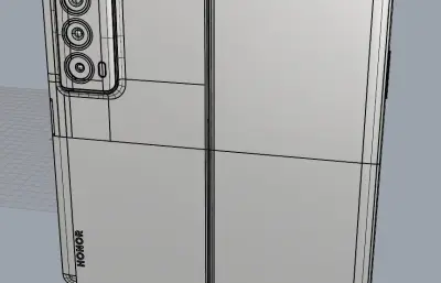 荣耀Magic Vs2手机3D外观模型,多格式模型