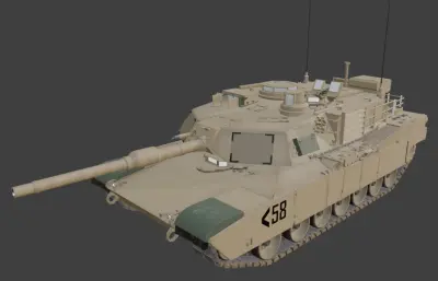 M1A2坦克FBX模型