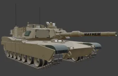 M1A2坦克FBX模型