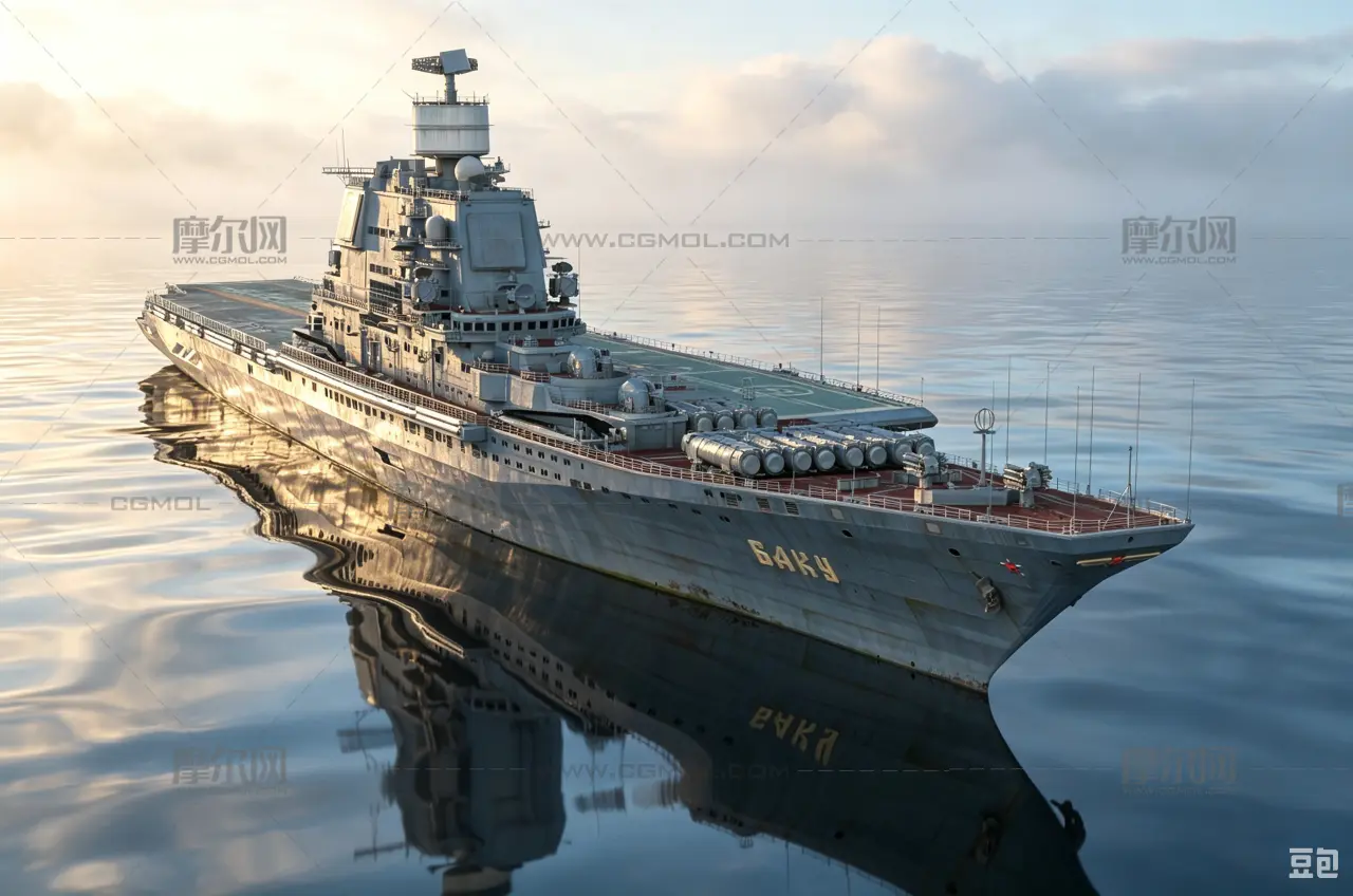 巴库号航空母舰,AdmiralBaku航母3D模型
