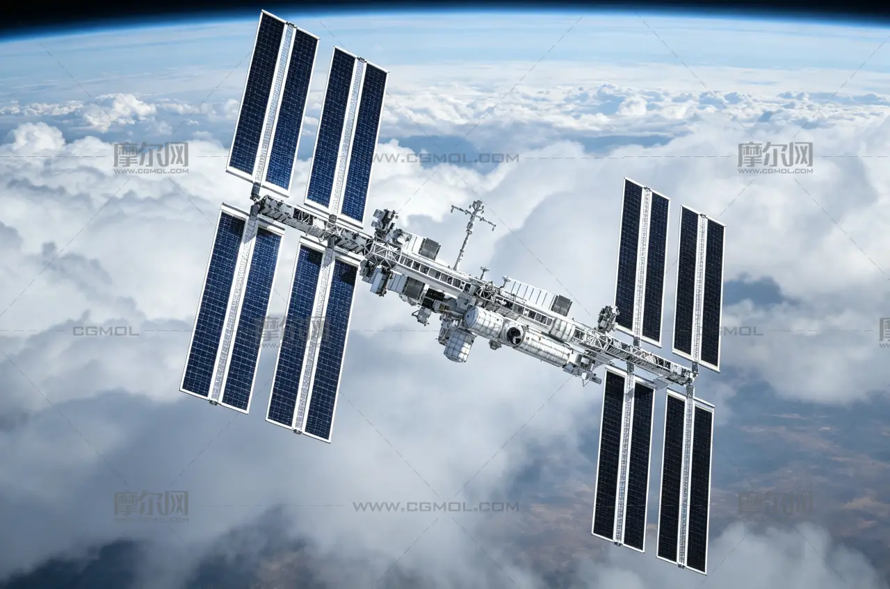 国际空间站 iss_gta 太空空间站航天设施塌陷模型