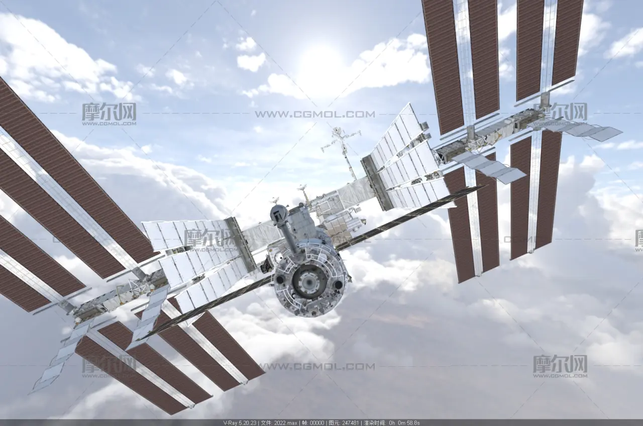 国际空间站 iss_gta 太空空间站航天设施塌陷模型