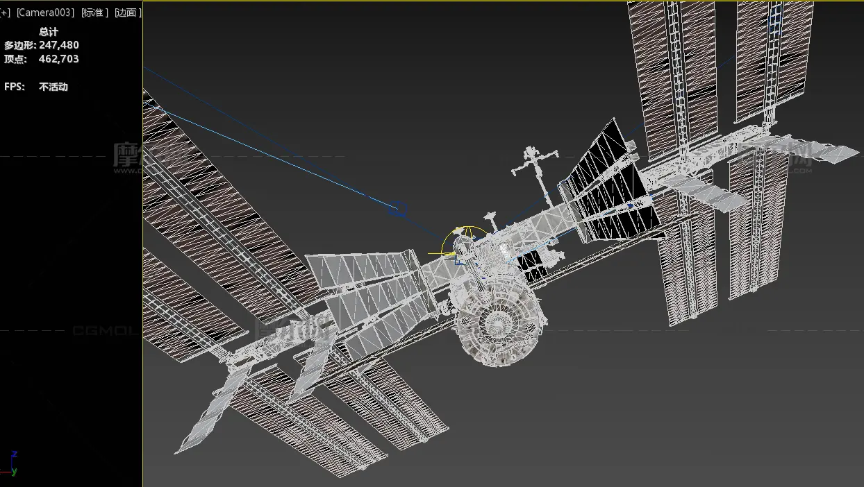 国际空间站 iss_gta 太空空间站航天设施塌陷模型