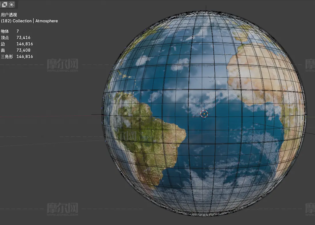 地球blender模型