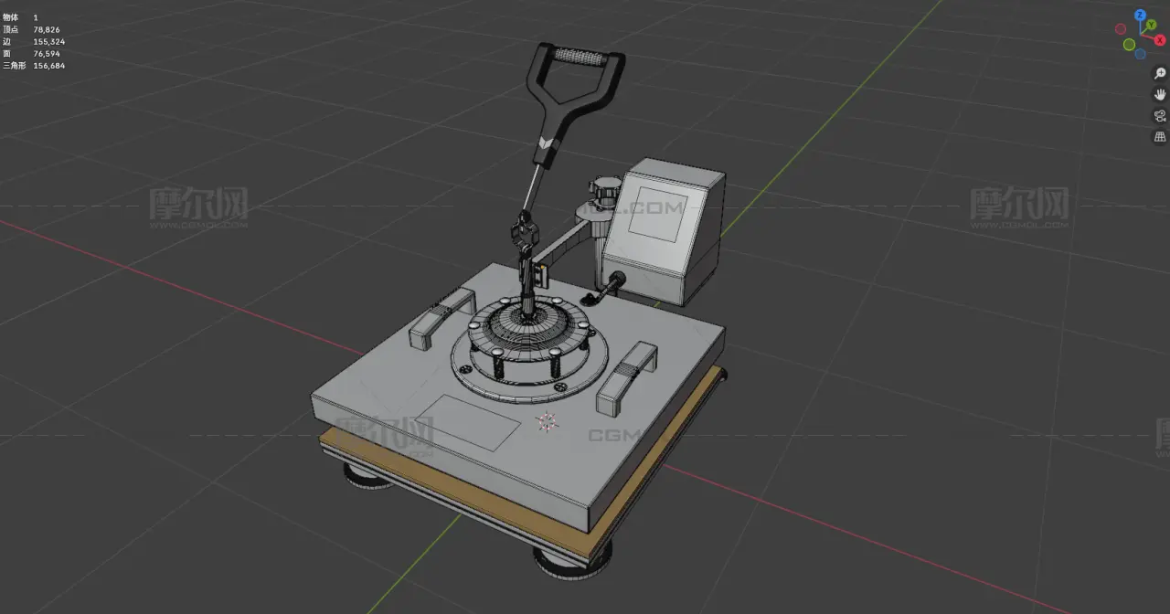 热压机blender模型