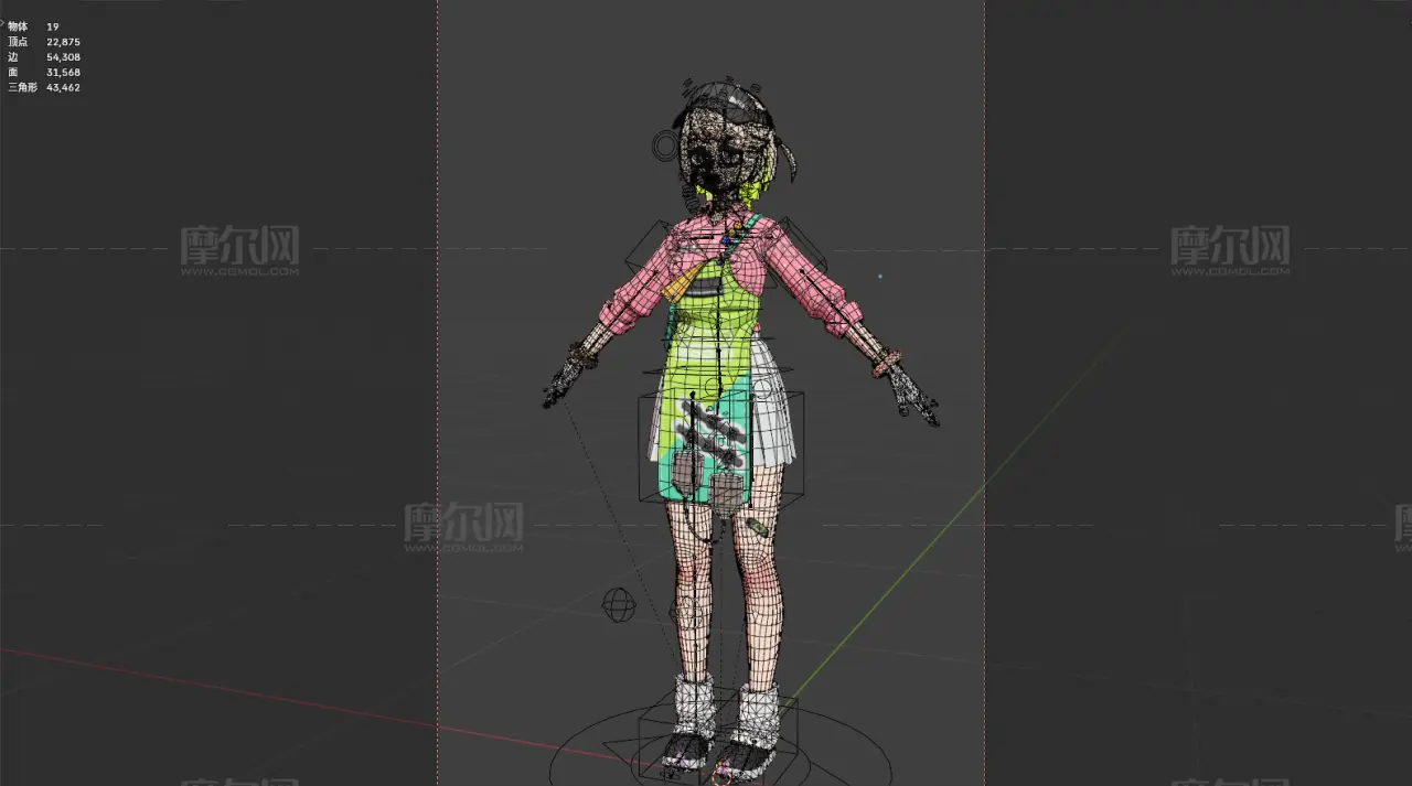 卡通少女萝莉,便利店店员,三套服装
