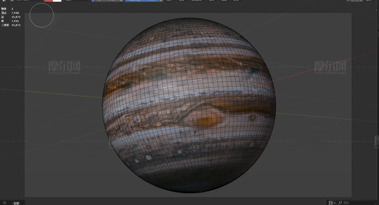 木星blender模型