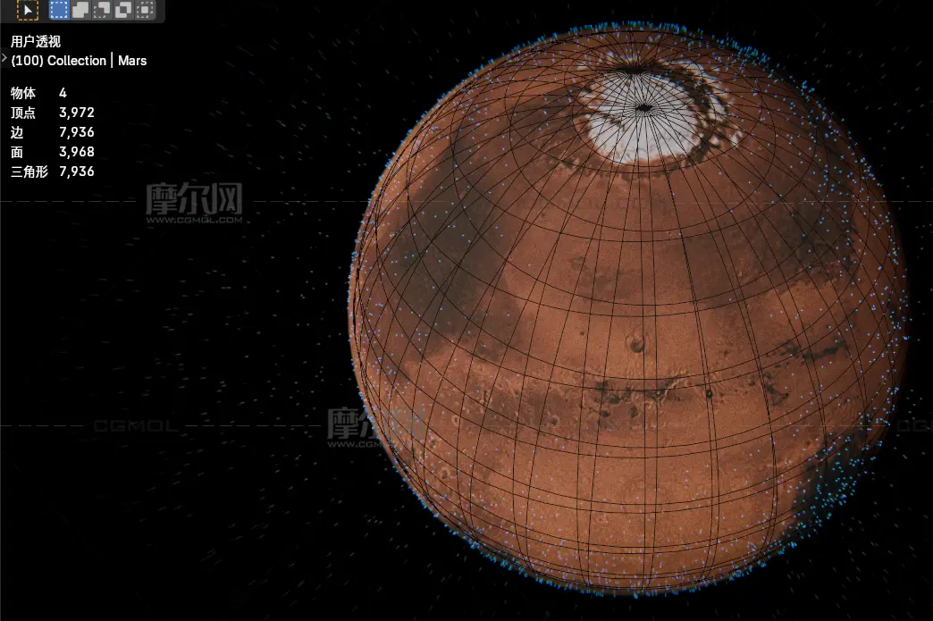 4k火星blender模型