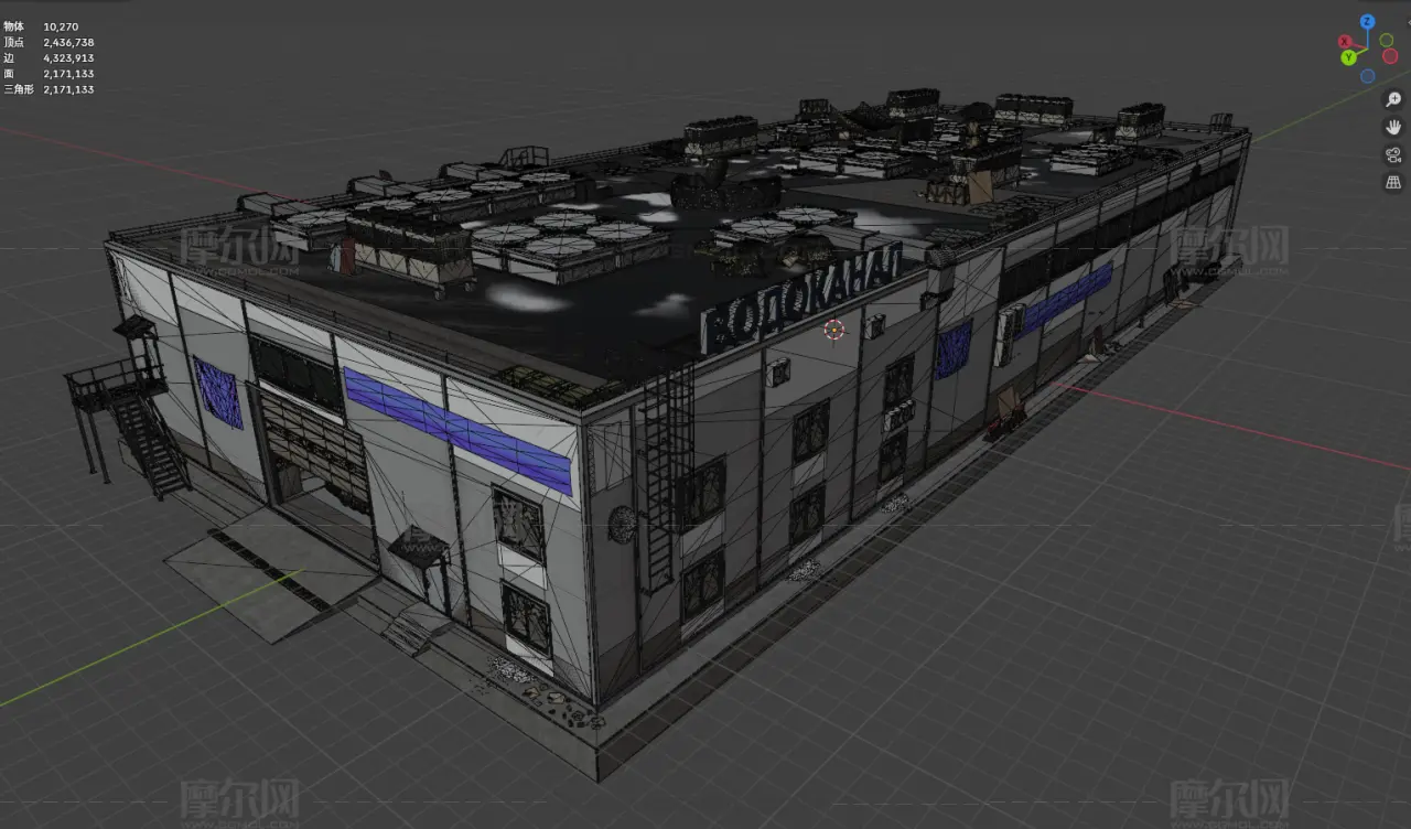 泵站,工厂泵房blender模型