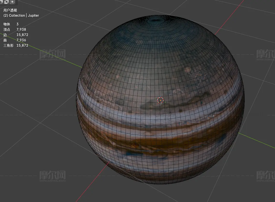 木星blender模型