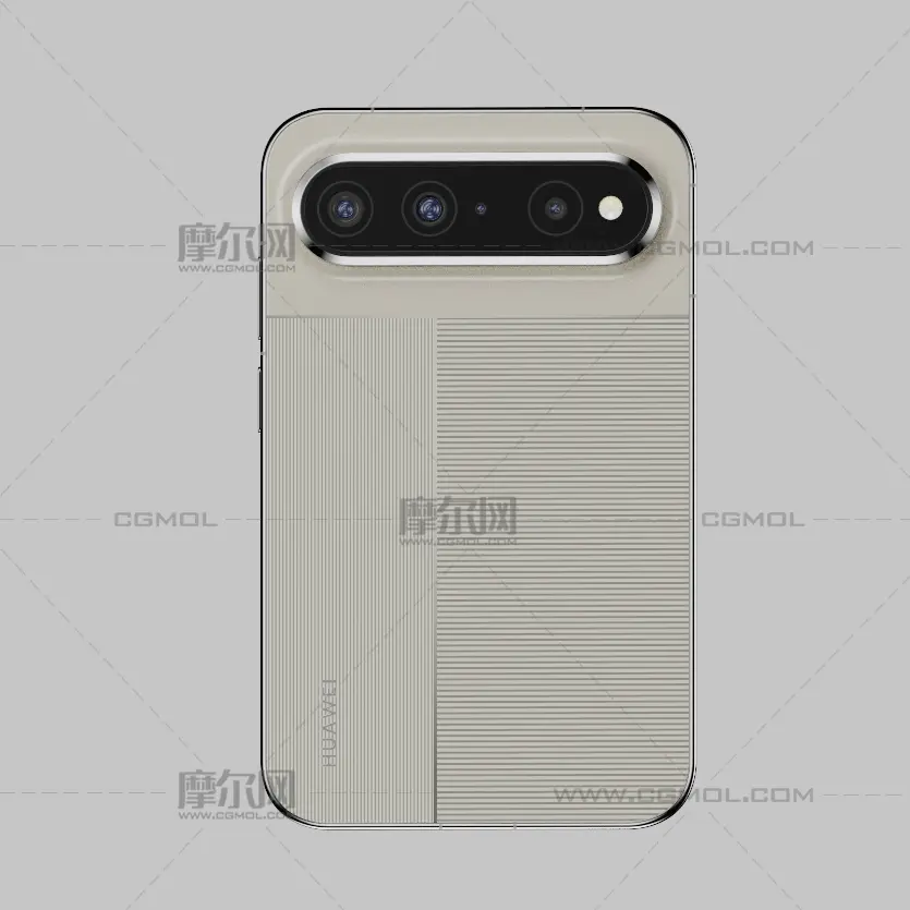 华为HUAWEI Pura X View手机C4D,keyshot模型