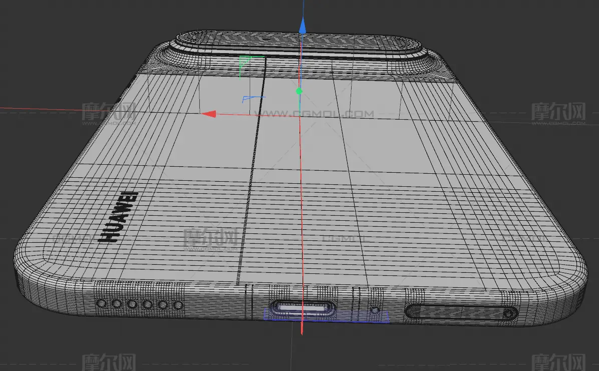 华为HUAWEI Pura X View手机C4D,keyshot模型