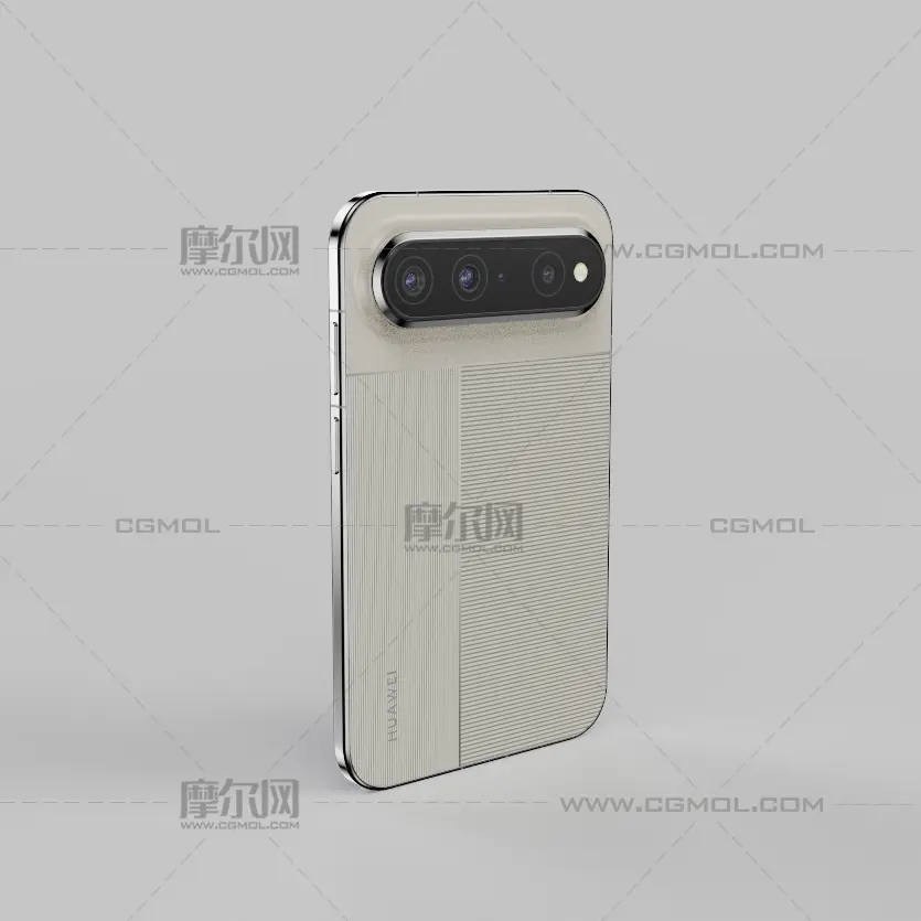 华为HUAWEI Pura X View手机C4D,keyshot模型