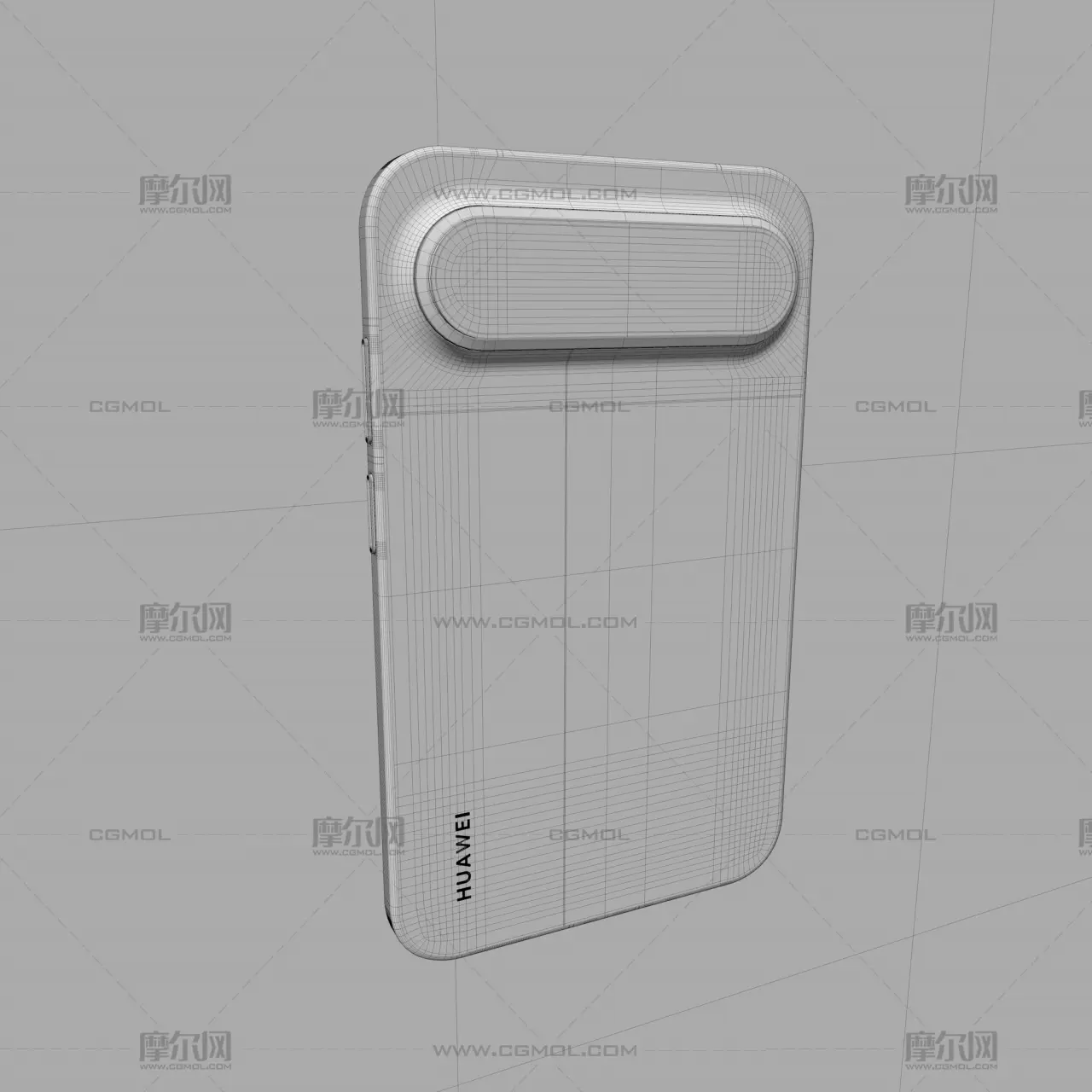 华为HUAWEI Pura X View手机C4D,keyshot模型