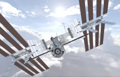 国际空间站 iss_gta 太空空间站航天设施塌陷模型