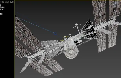 国际空间站 iss_gta 太空空间站航天设施塌陷模型