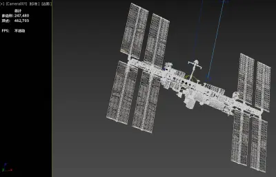 国际空间站 iss_gta 太空空间站航天设施塌陷模型