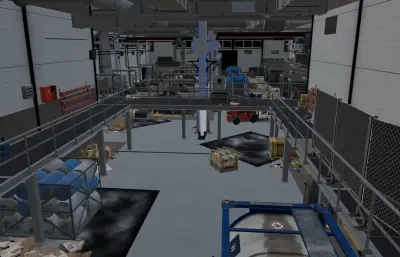 泵站,工厂泵房blender模型
