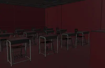 教室课堂blender模型