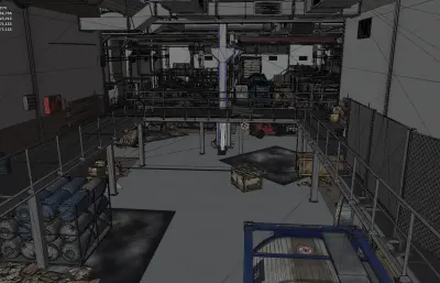 泵站,工厂泵房blender模型