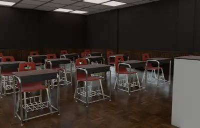 教室课堂blender模型