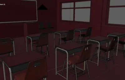 教室课堂blender模型