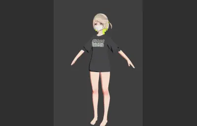 卡通少女萝莉,便利店店员,三套服装
