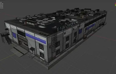 泵站,工厂泵房blender模型