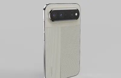 华为HUAWEI Pura X View手机C4D,keyshot模型