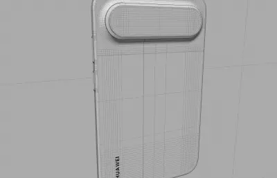 华为HUAWEI Pura X View手机C4D,keyshot模型
