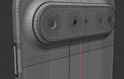 华为HUAWEI Pura X View手机C4D,keyshot模型