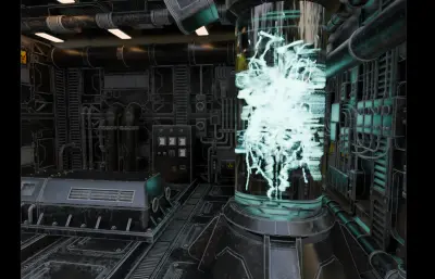 科幻核反应堆blender模型
