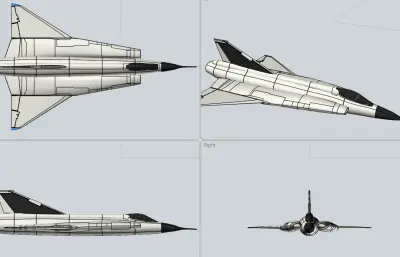 Saab 35 Draken萨博-35飞机step模型