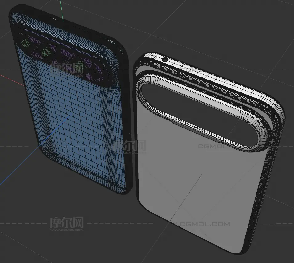 华为HUAWEI Pura X View手机+手机保护壳C4D模型