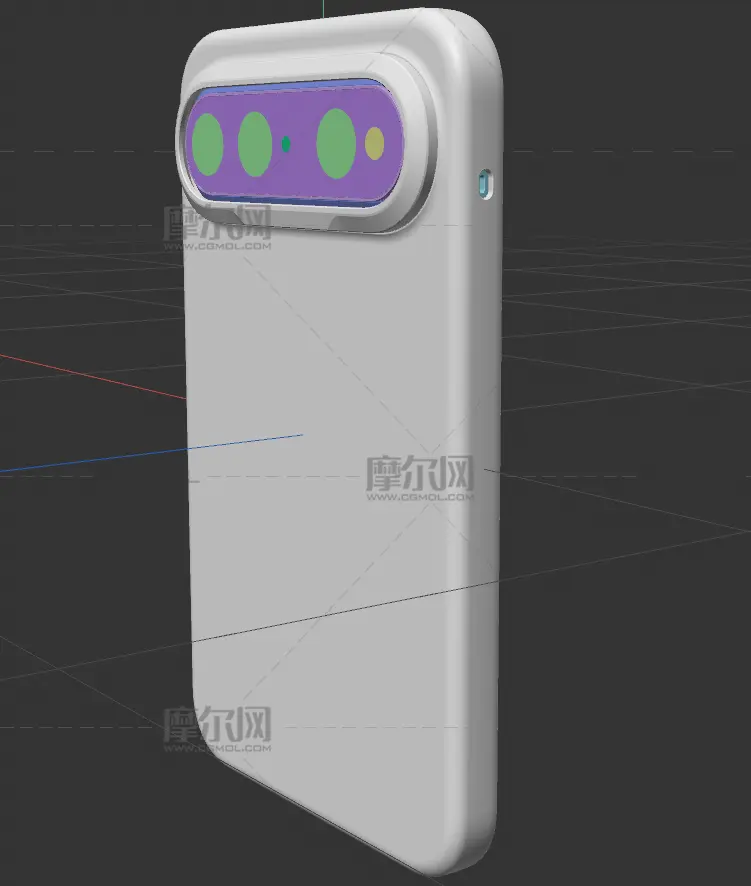 华为HUAWEI Pura X View手机+手机保护壳C4D模型