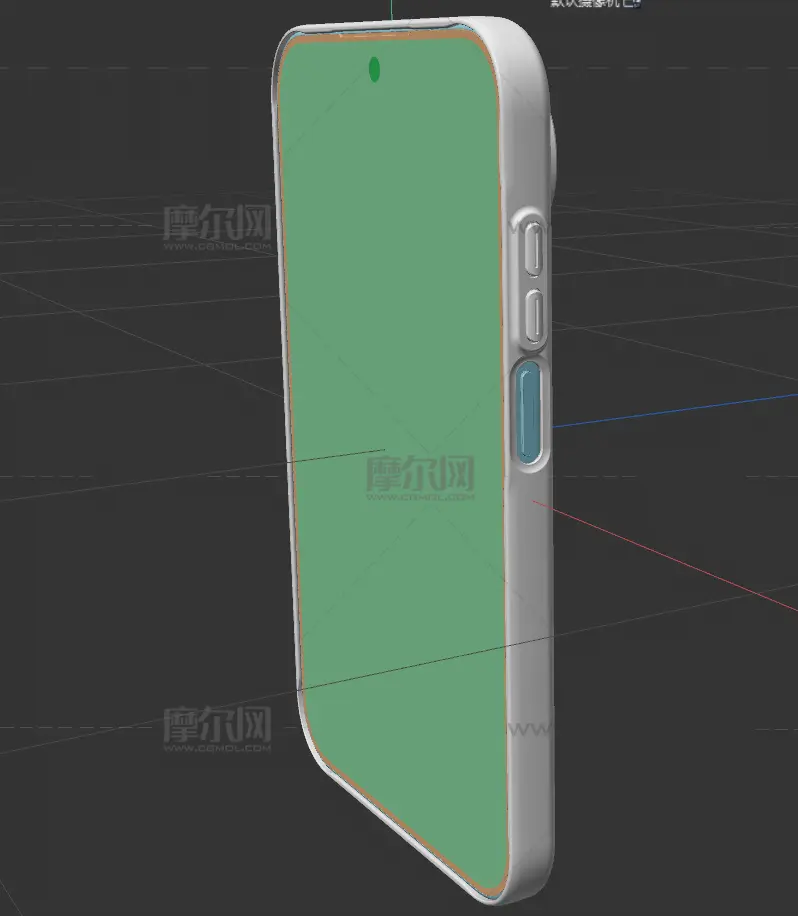 华为HUAWEI Pura X View手机+手机保护壳C4D模型