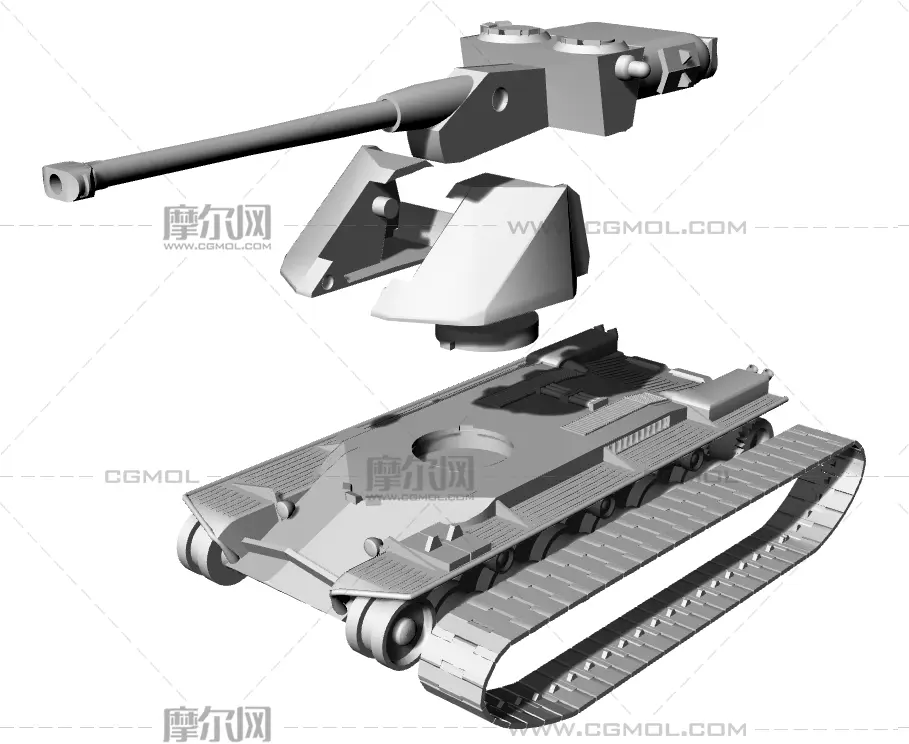 法国重型坦克AMX50,可3D打印