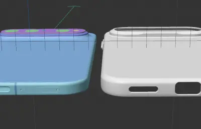 华为HUAWEI Pura X View手机+手机保护壳C4D模型