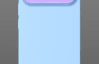 华为HUAWEI Pura X View手机+手机保护壳C4D模型