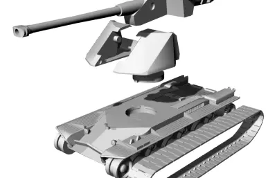 法国重型坦克AMX50,可3D打印