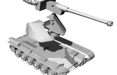 法国重型坦克AMX50,可3D打印