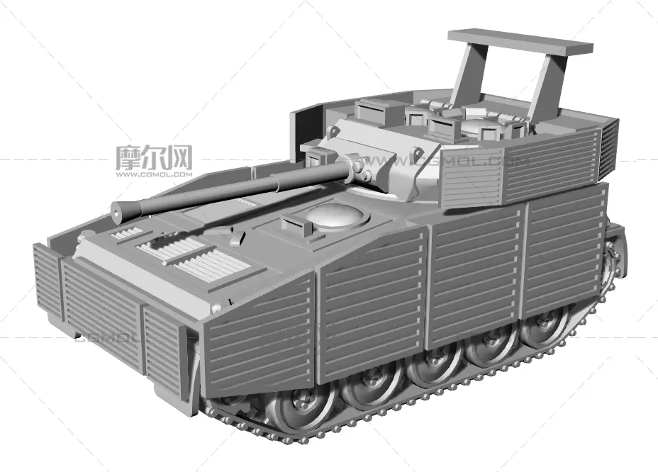英国弯刀mk2侦察坦克stl模型