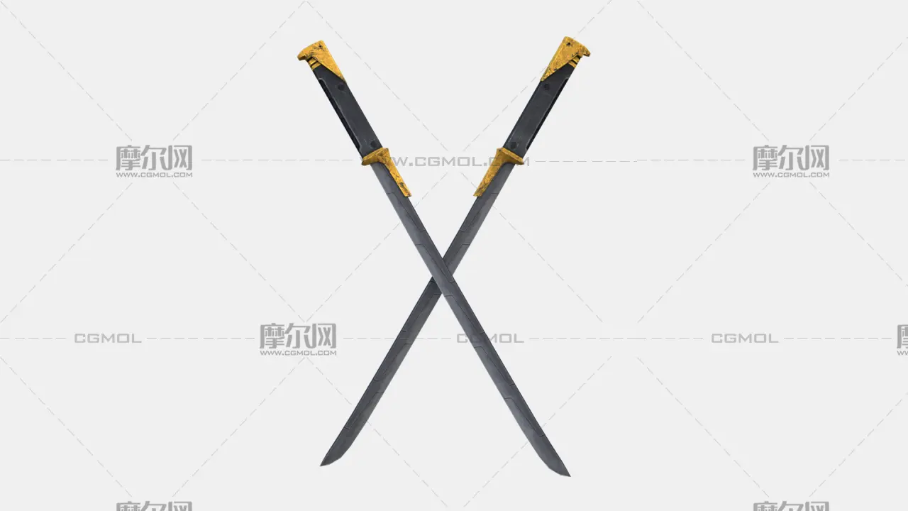 双刀短刀 游戏武器 武士刀