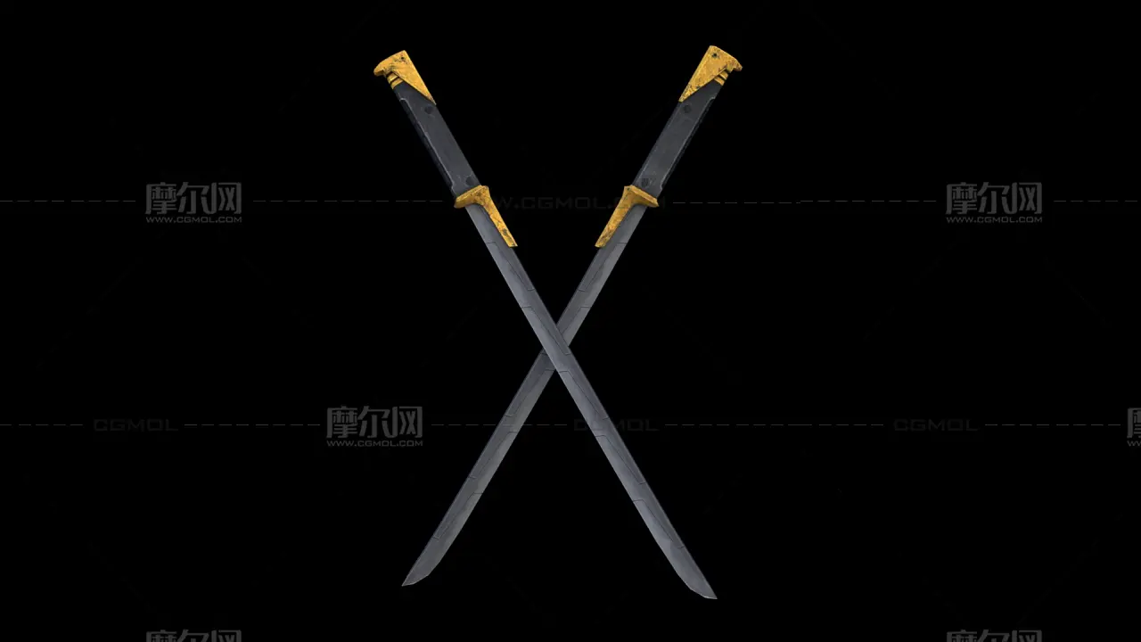 双刀短刀 游戏武器 武士刀