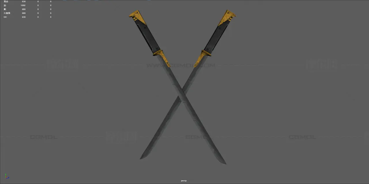双刀短刀 游戏武器 武士刀